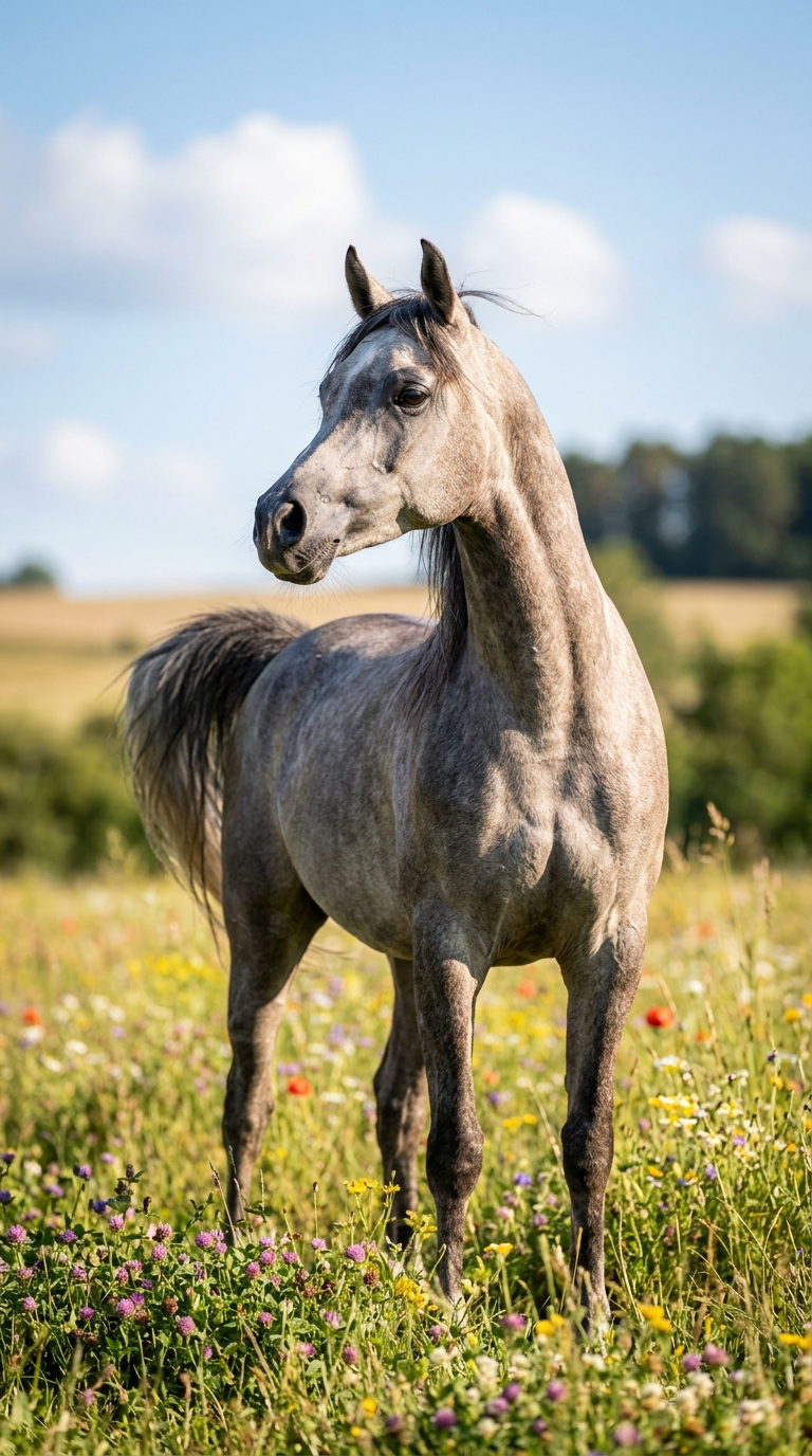 Arabian horse on a sunny day